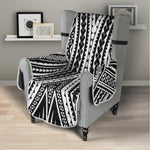 Black And White Maori Tattoo Print Armchair Protector