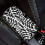 Black And White Maori Tattoo Print Car Center Console Cover