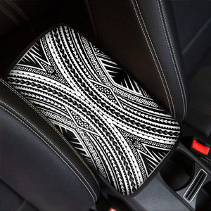 Black And White Maori Tattoo Print Car Center Console Cover