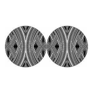 Black And White Maori Tattoo Print Car Coasters