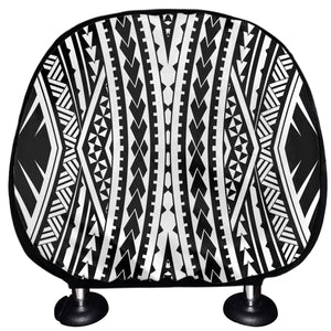 Black And White Maori Tattoo Print Car Headrest Covers