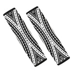 Black And White Maori Tattoo Print Car Seat Belt Covers