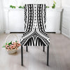 Black And White Maori Tattoo Print Dining Chair Slipcover