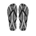 Black And White Maori Tattoo Print Flip Flops