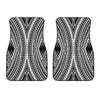 Black And White Maori Tattoo Print Front Car Floor Mats