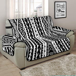 Black And White Maori Tattoo Print Half Sofa Protector