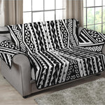 Black And White Maori Tattoo Print Loveseat Protector