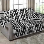 Black And White Maori Tattoo Print Loveseat Protector