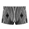 Black And White Maori Tattoo Print Men's Boxer Briefs