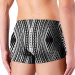 Black And White Maori Tattoo Print Men's Boxer Briefs