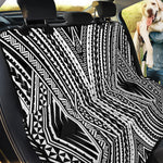 Black And White Maori Tattoo Print Pet Car Back Seat Cover