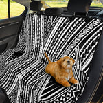 Black And White Maori Tattoo Print Pet Car Back Seat Cover