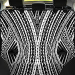 Black And White Maori Tattoo Print Pet Car Back Seat Cover