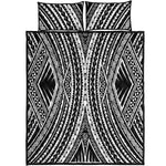 Black And White Maori Tattoo Print Quilt Bed Set