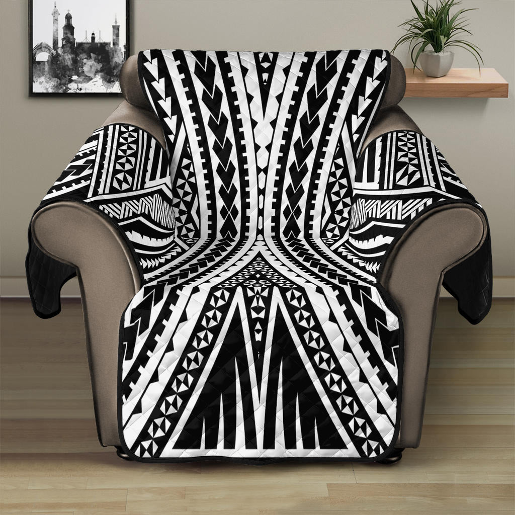 Black And White Maori Tattoo Print Recliner Protector