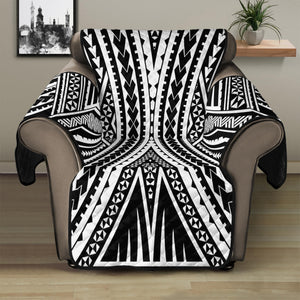 Black And White Maori Tattoo Print Recliner Protector