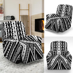 Black And White Maori Tattoo Print Recliner Slipcover