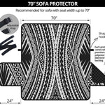 Black And White Maori Tattoo Print Sofa Protector