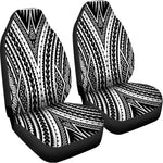 Black And White Maori Tattoo Print Universal Fit Car Seat Covers