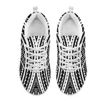 Black And White Maori Tattoo Print White Sneakers