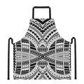 Black And White Maori Tribal Print Apron