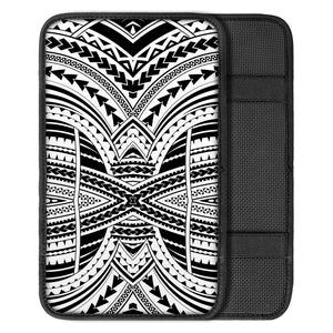 Black And White Maori Tribal Print Car Center Console Cover