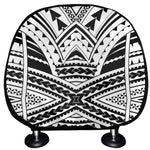 Black And White Maori Tribal Print Car Headrest Covers