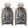 Black And White Maori Tribal Print Car Seat Organizers