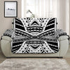 Black And White Maori Tribal Print Half Sofa Protector