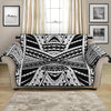 Black And White Maori Tribal Print Loveseat Protector