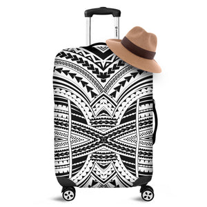 Black And White Maori Tribal Print Luggage Cover