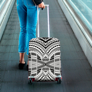 Black And White Maori Tribal Print Luggage Cover