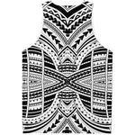 Black And White Maori Tribal Print Men's Tank Top