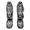 Black And White Maori Tribal Print Muay Thai Shin Guard