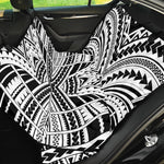 Black And White Maori Tribal Print Pet Car Back Seat Cover