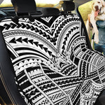 Black And White Maori Tribal Print Pet Car Back Seat Cover