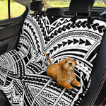 Black And White Maori Tribal Print Pet Car Back Seat Cover