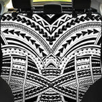 Black And White Maori Tribal Print Pet Car Back Seat Cover