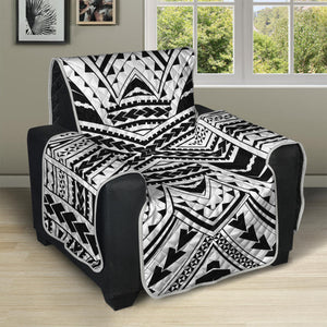 Black And White Maori Tribal Print Recliner Protector