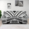 Black And White Maori Tribal Print Sofa Cover