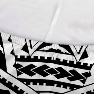 Black And White Maori Tribal Print Sofa Cover