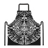 Black And White Maya Calendar Print Apron