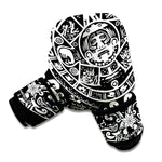 Black And White Maya Calendar Print Boxing Gloves