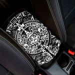 Black And White Maya Calendar Print Car Center Console Cover