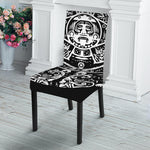 Black And White Maya Calendar Print Dining Chair Slipcover