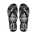 Black And White Maya Calendar Print Flip Flops