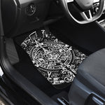 Black And White Maya Calendar Print Front Car Floor Mats