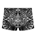Black And White Maya Calendar Print Men's Boxer Briefs