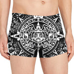 Black And White Maya Calendar Print Men's Boxer Briefs