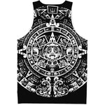 Black And White Maya Calendar Print Men's Tank Top